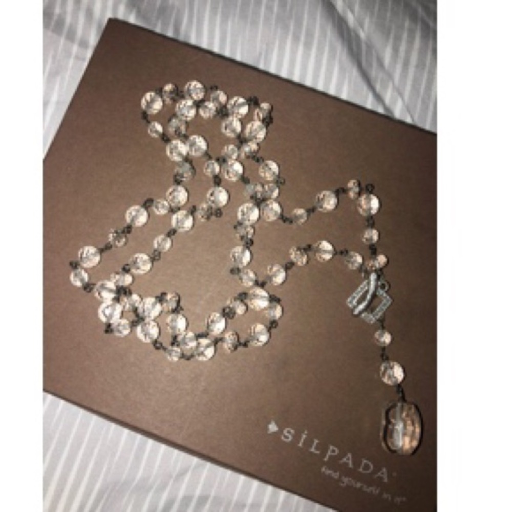 Silpada Glass Bead Long Toggle Lariat Necklace NEW